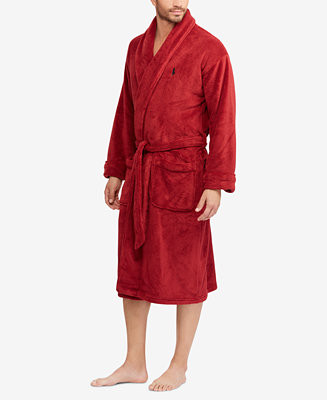 Men's Microfiber Plush Shawl Collar Robe | Macy's