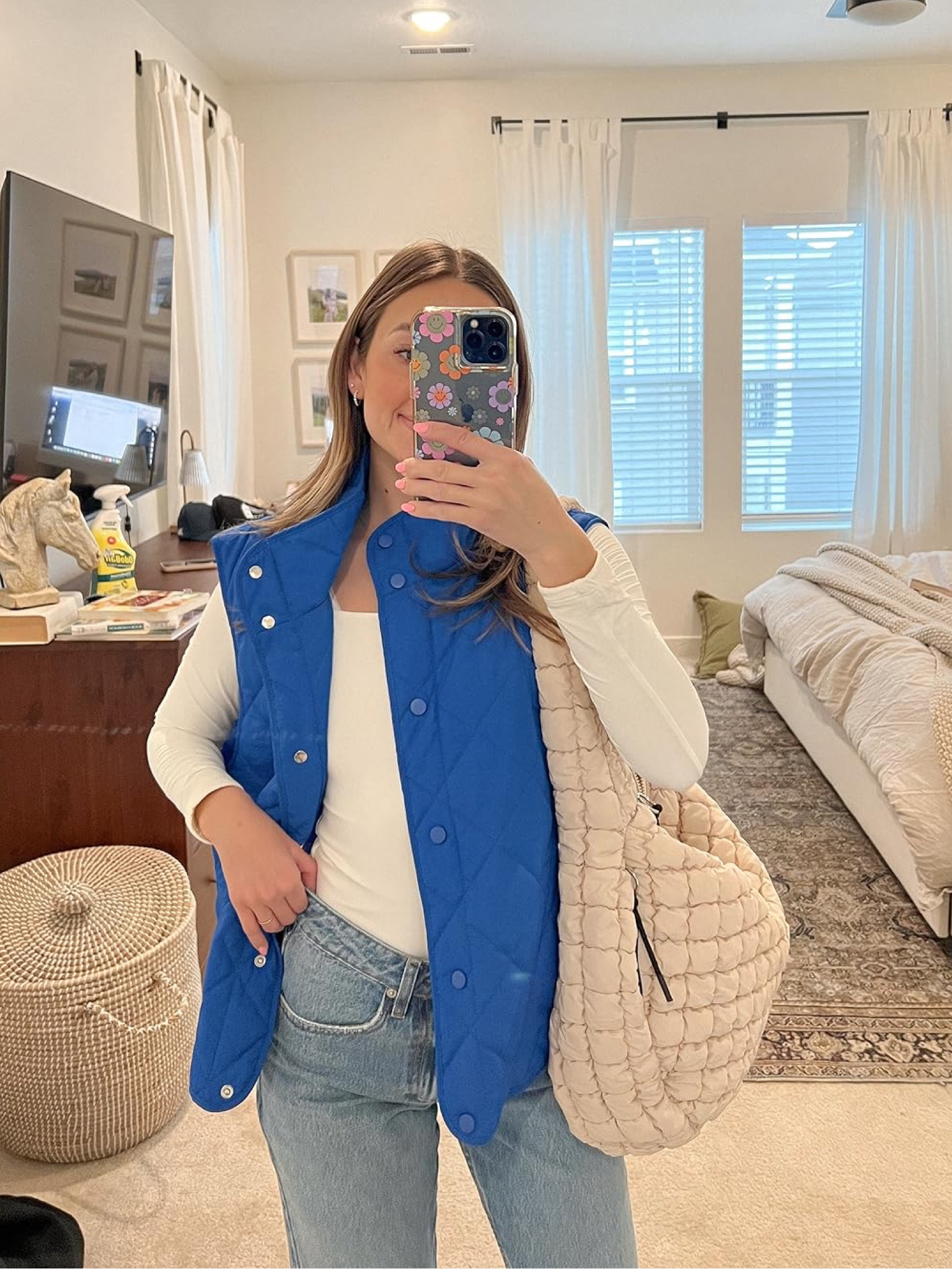 Winter ootd, winter fashion inspo, everyday Ootd. 🩷🩷

I’m 5’4 115 and in 24” in jeans, small in bodysuit, medium in vest (I did not need to size up) and boots fit tts!

#LTKitbag #LTKstyletip #LTKfindsunder50