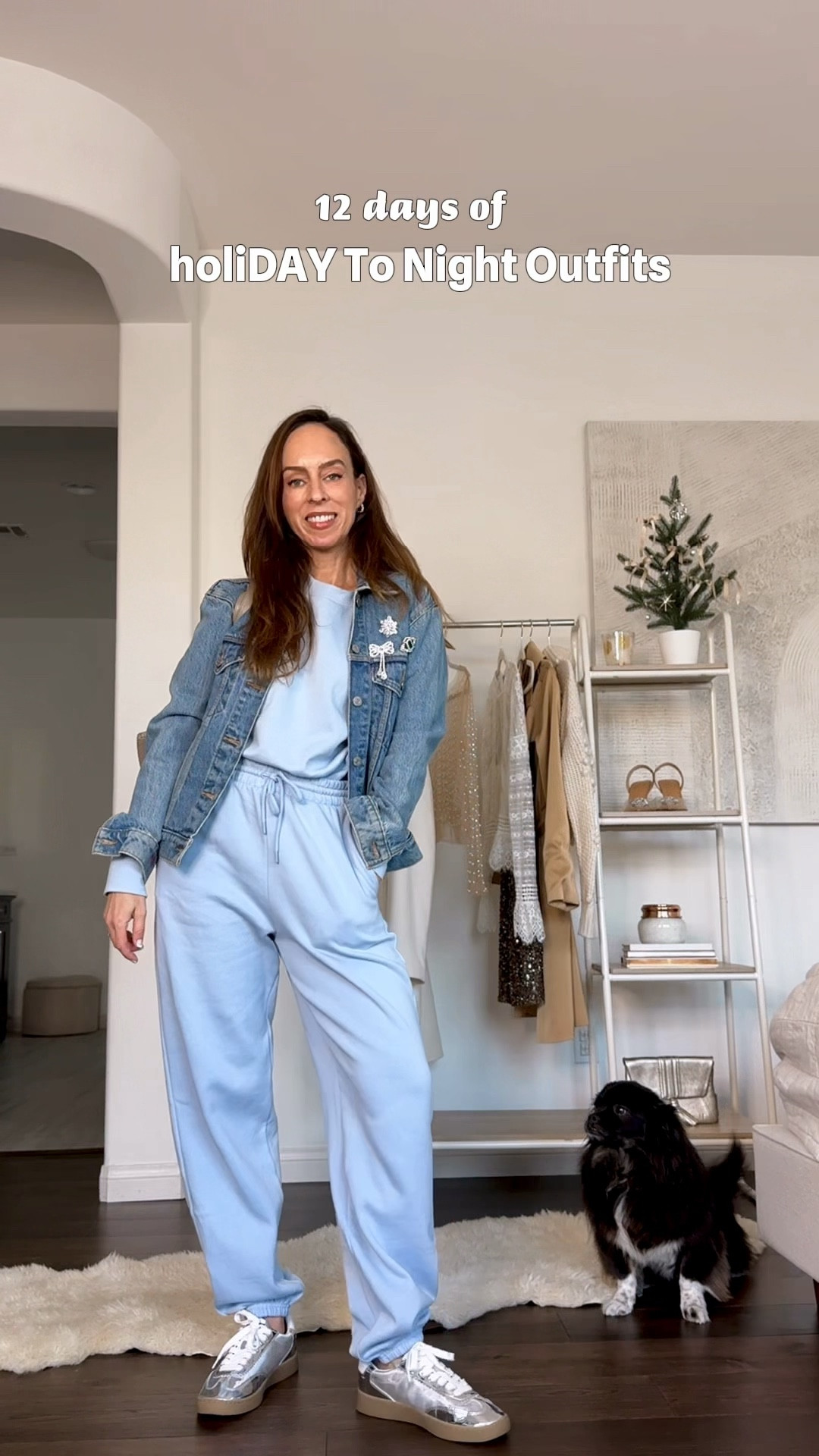 Sweatshirt: M / Sweatpants: S / Denim jacket: S / Suede jacket: XS / shoes run tts

#LTKHoliday #LTKFindsUnder100 #LTKFindsUnder50