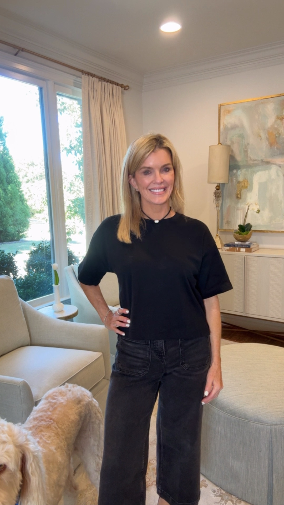 Sharing another Spanx piece I love. This black cropped tee is the perfect basic and doesn't show any midriff. 🙌

Wearing a size small.

#LTKFindsUnder50 #LTKStyleTip #LTKOver40