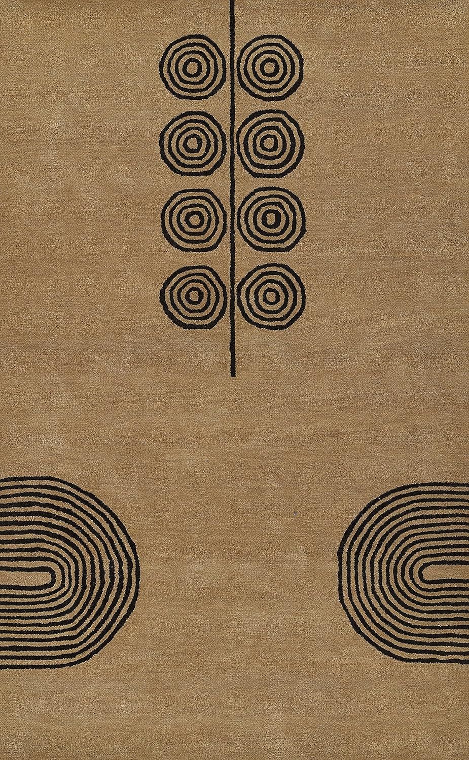 Momeni Simba Wool with Cotton and Latex Backing Area Rug, Beige, 9' X 12' | Amazon (US)