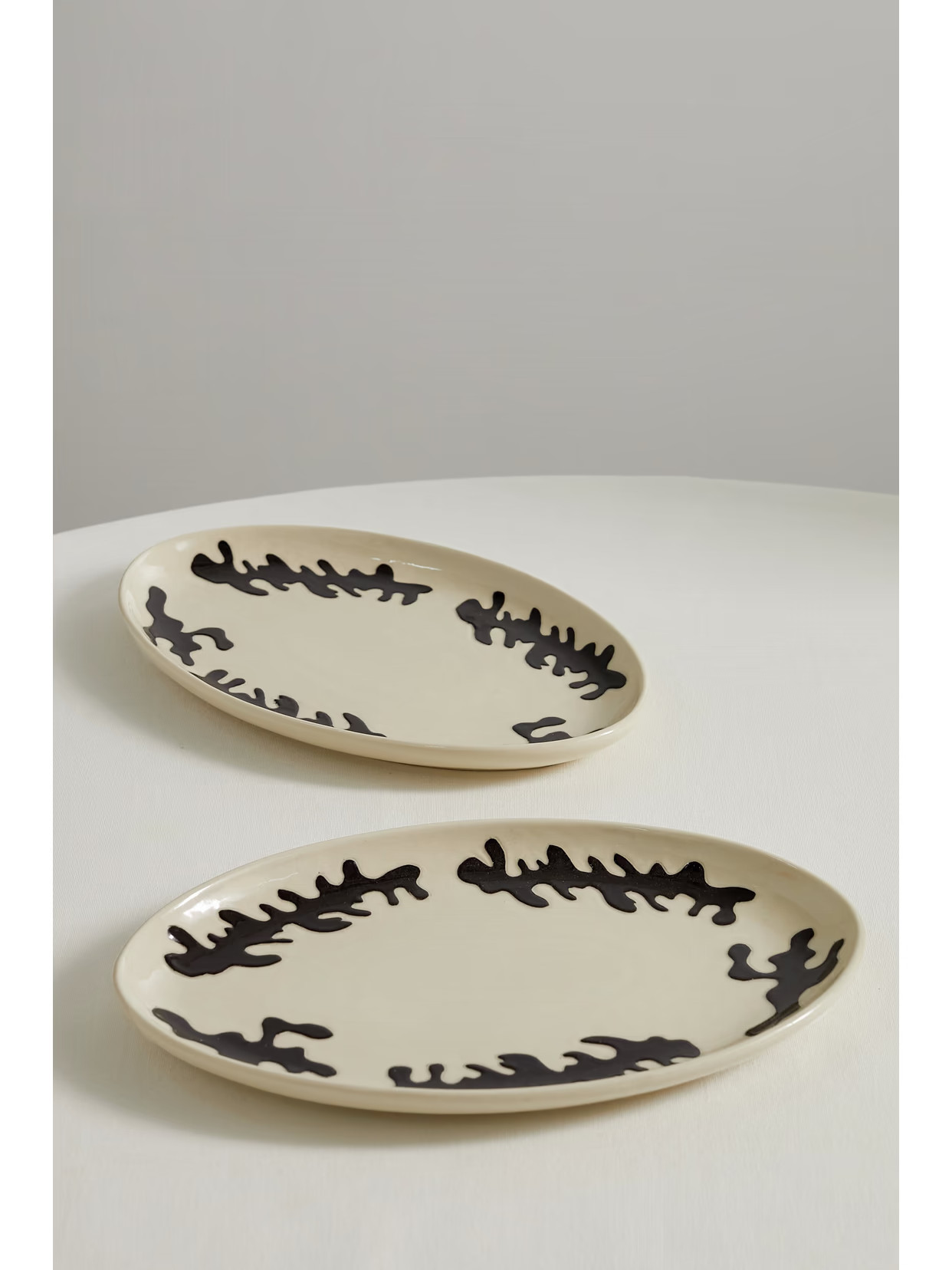 Marloe Marloe - + Net Sustain Set Of Two Glazed Ceramic Dinner Plates - Ecru - One size | NET-A-PORTER APAC