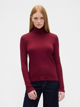 Ribbed Turtleneck T-Shirt | Gap Factory