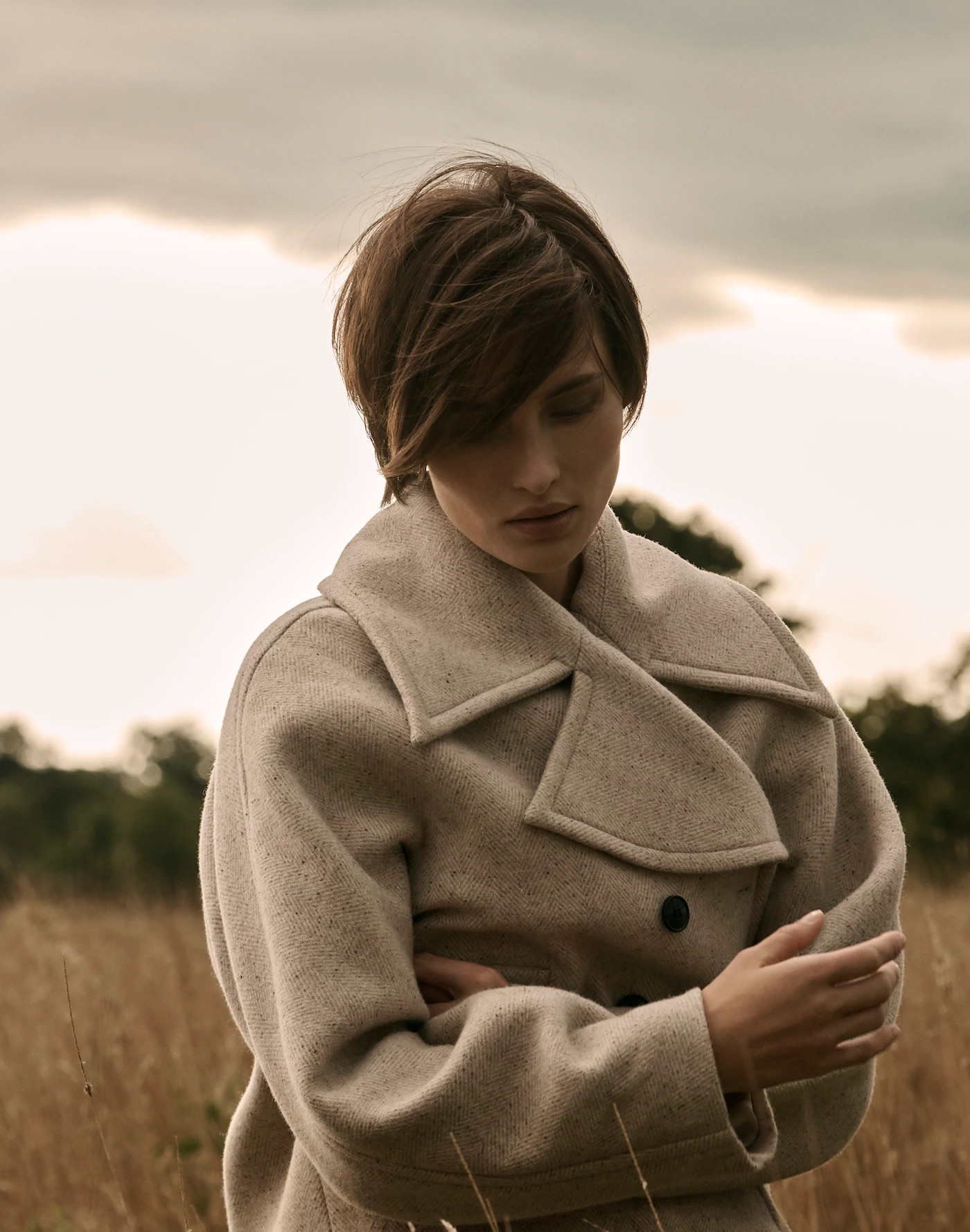 Oversized-Collar Short Peacoat | Madewell | Madewell