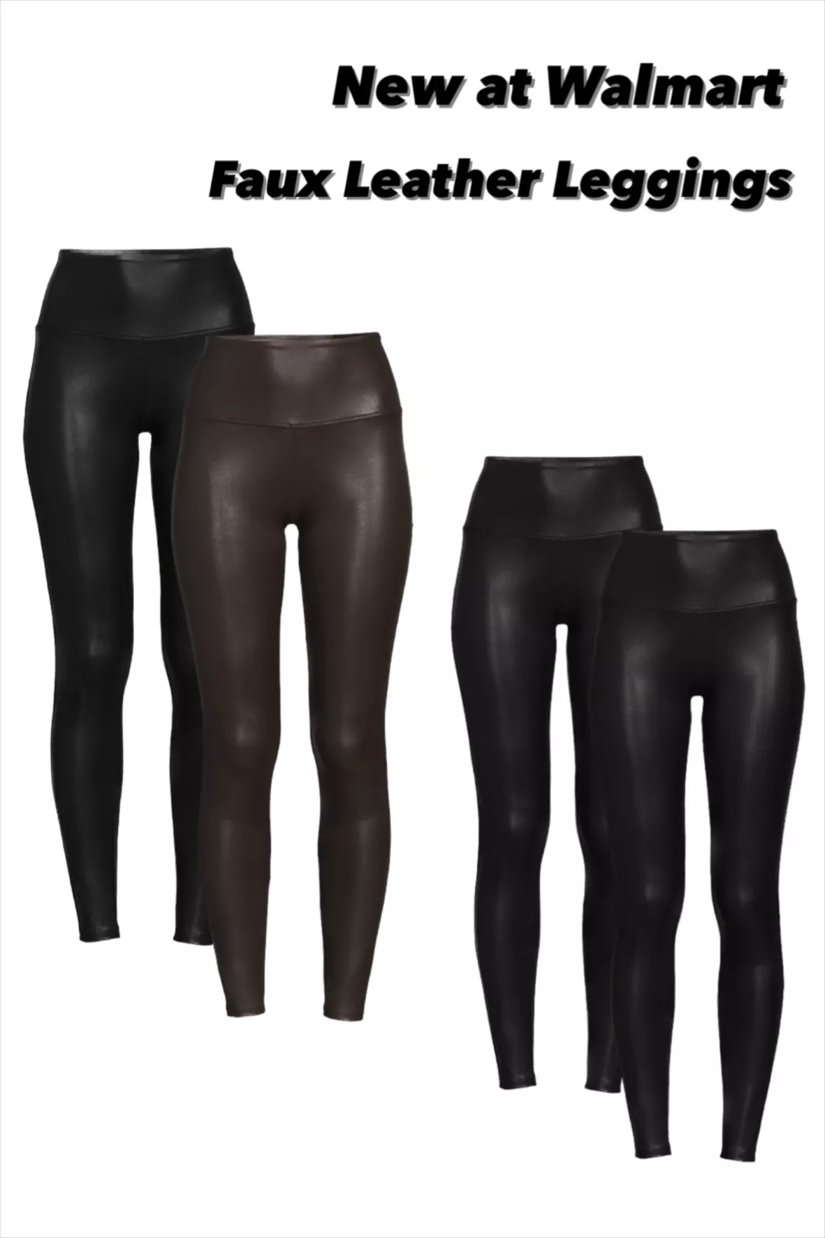 Time and Tru Women's Faux Leather … curated on LTK  Womens faux leather,  Faux leather leggings, Faux leather