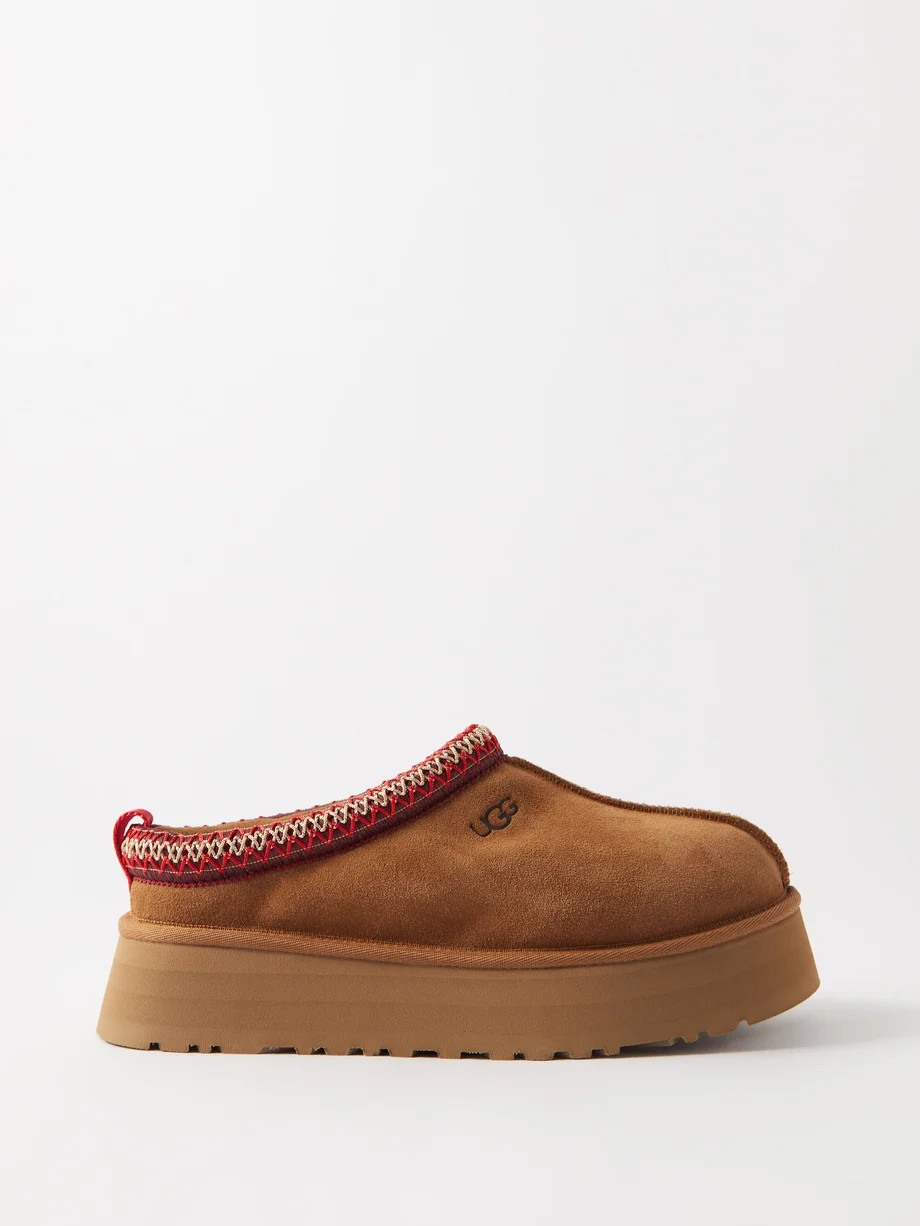 Tazz shearling-lined suede platform slippers | Ugg | Matches (UK)