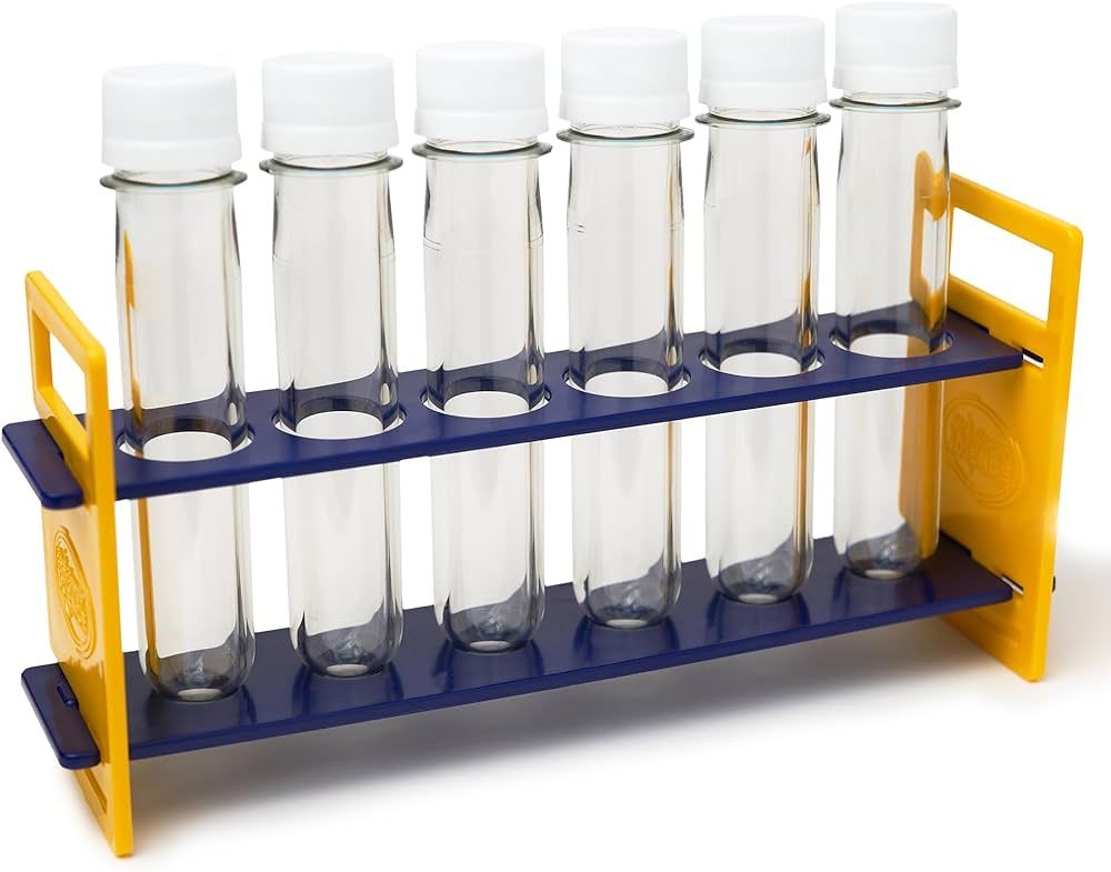 Steve Spangler's Large Plastic Test Tubes & Rack, 6 Bottles & 1 Rack | Amazon (US)