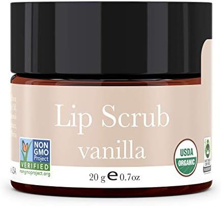 Organic Lip Scrub Vanilla - Lip Scrubs Exfoliator & Moisturizer, Lip Exfoliator Scrub, Sugar Lip ... | Amazon (US)