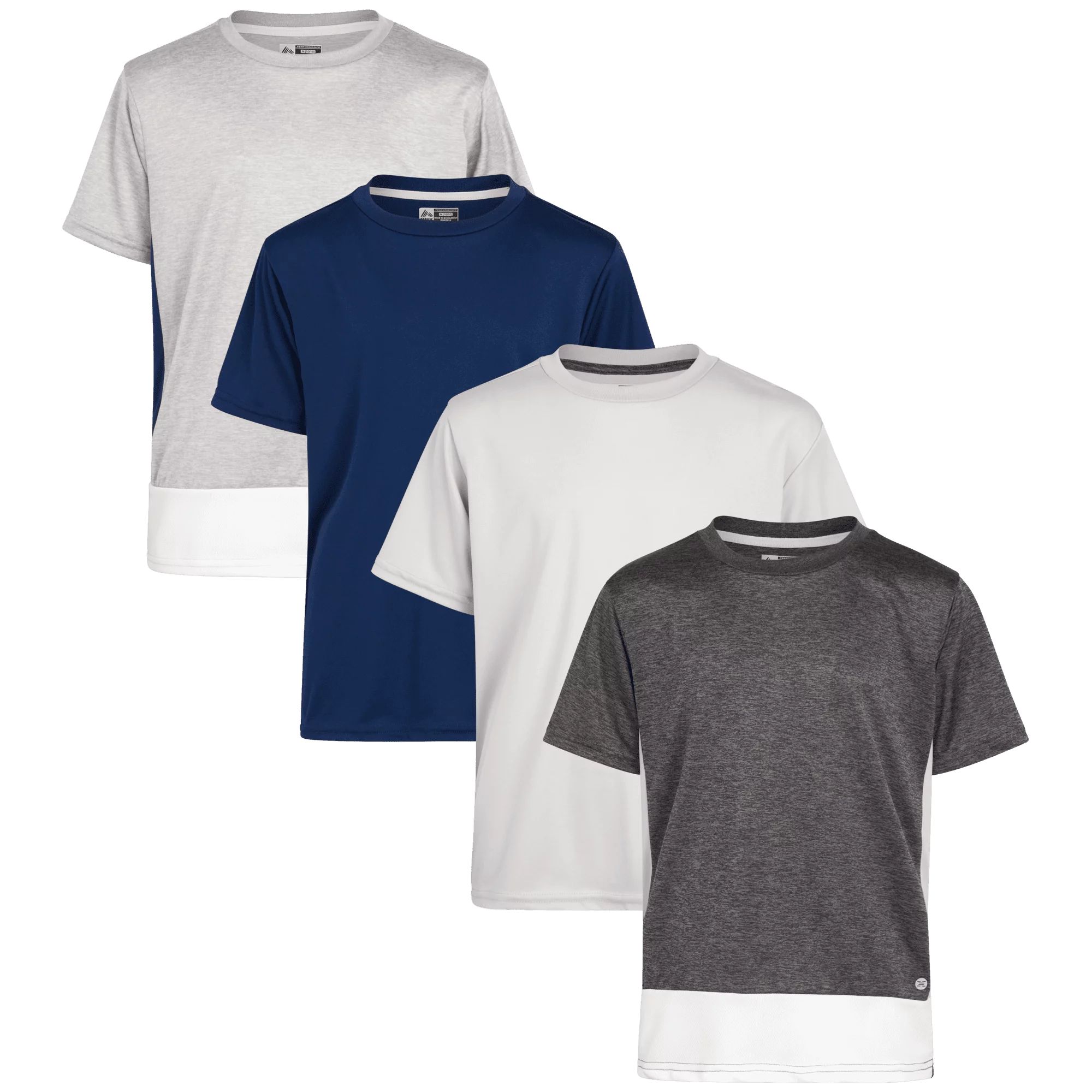 RBX Boys’ Active T-Shirts – 4 Pack Athletic Performance Short Sleeve Sports Tees (Size: 8-16) | Walmart (US)