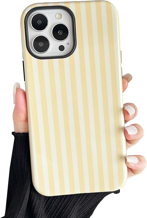 Compatible with iPhone 16 Pro Max Case, Cute Fashion Aesthetic Striped Pattern Cover for Women, S... | Amazon (US)
