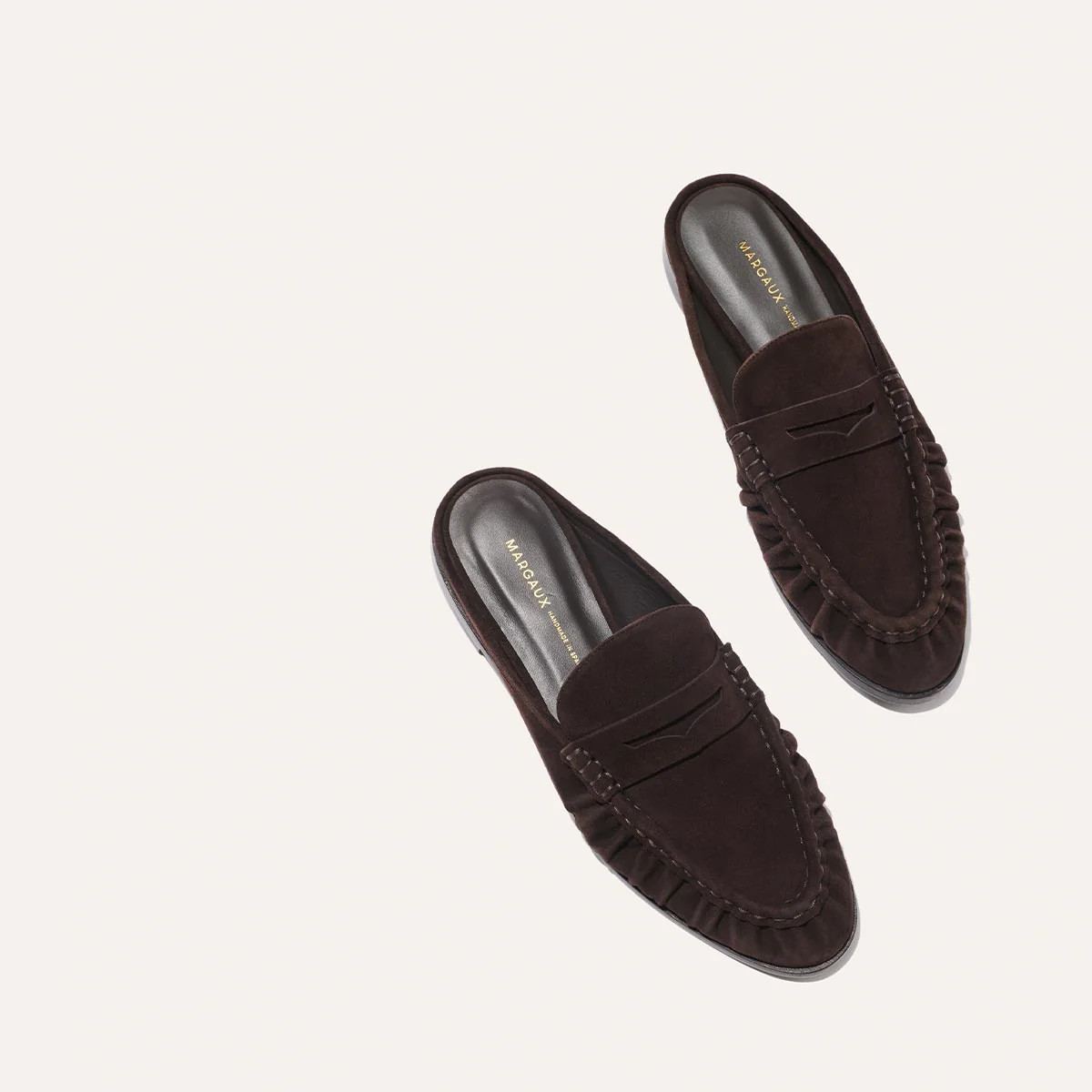 Brown Suede Loafer Mule Shoes | The Astor | Margaux