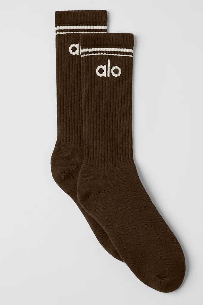 Unisex Throwback Sock - Espresso/Bone | Alo Yoga (US)