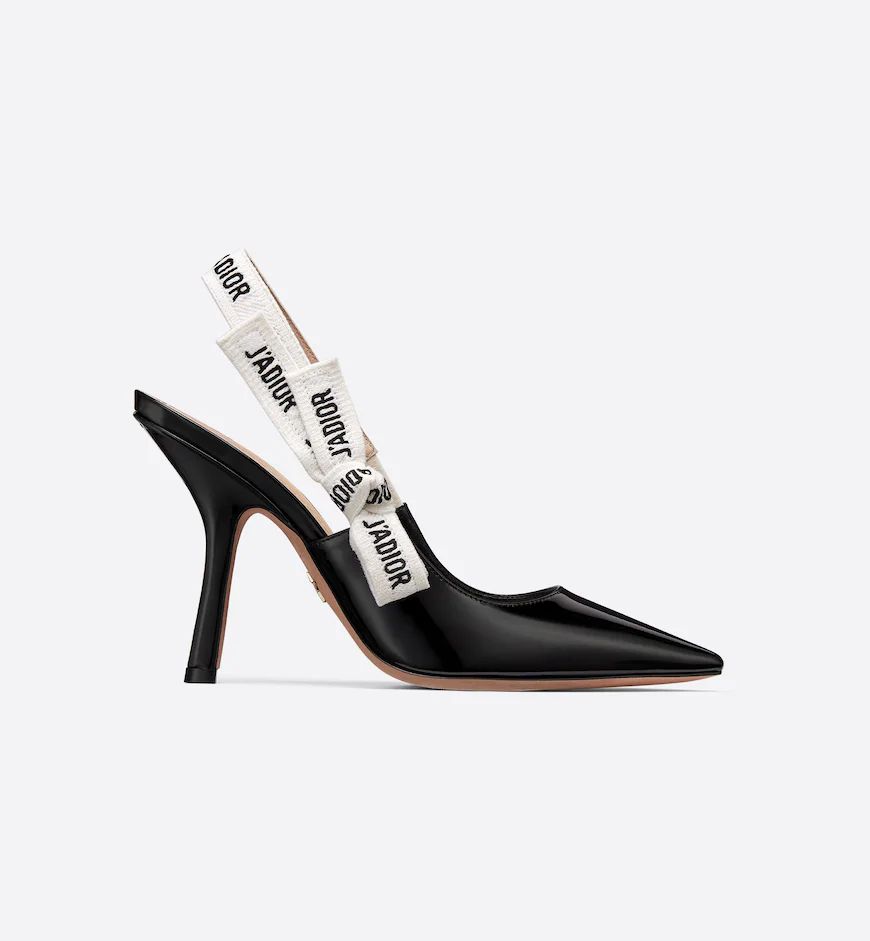 J'Adior Slingback Pump Black Patent Calfskin | DIOR | Dior Couture