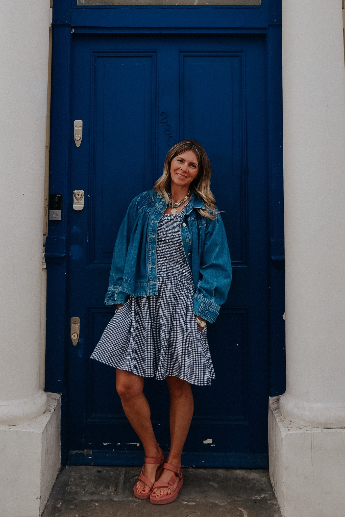 I’m 5’5” size 4/small
•dress I sized up to medium, small fit but I liked the length on medium.
•shoes size down if half size.
•jacket sized up! 