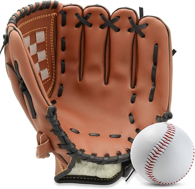 Baseball Glove,Baseball Softball Mitt with Ball for Kids Youth Adults Training and Beginner,Right... | Amazon (US)