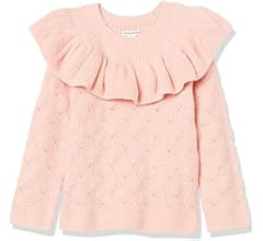 Amazon Essentials Girls and Toddlers' Soft Touch Ruffle Sweater | Amazon (US)