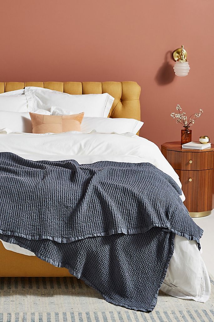 Woven Waffle Bed Blanket | Anthropologie (US)