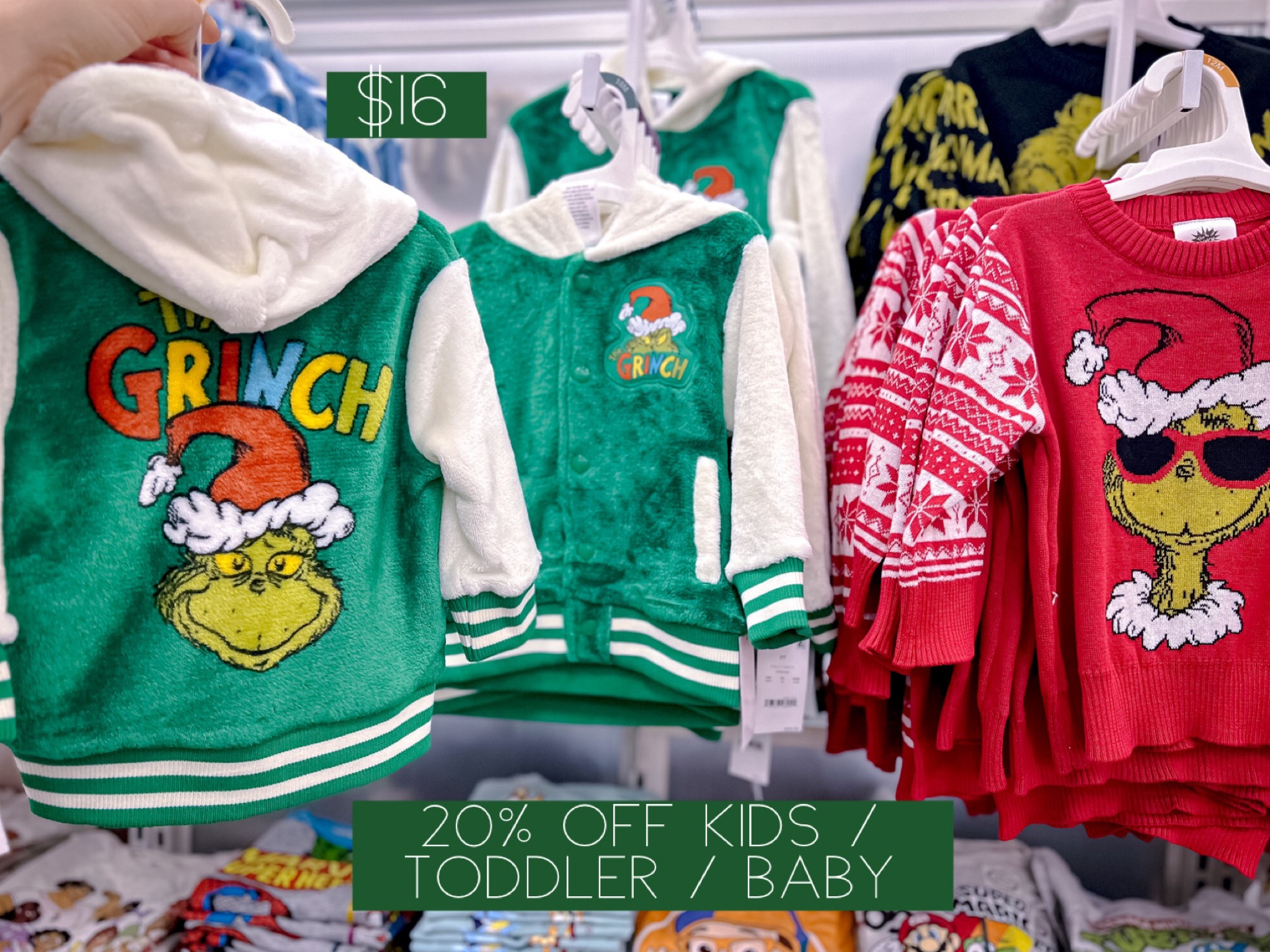 Grinch sweaters for clearance kids