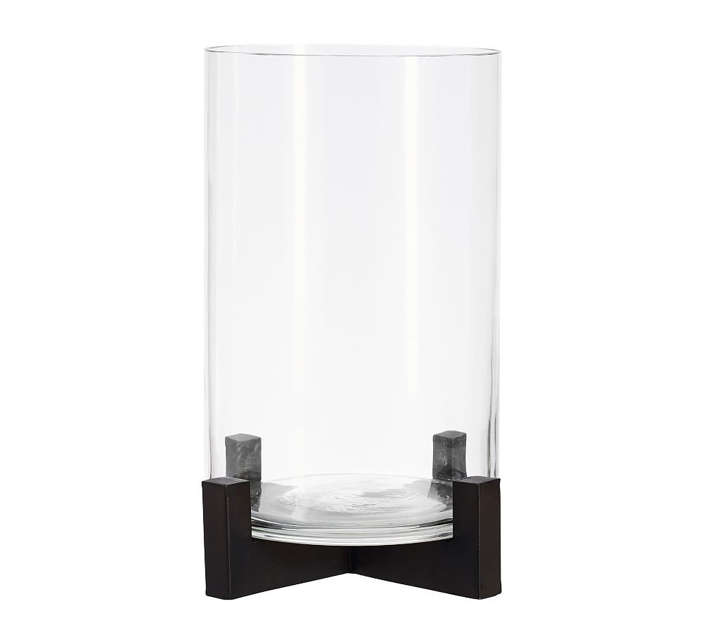 Brooks Cross Bar Hurricane Candleholder | Pottery Barn (US)