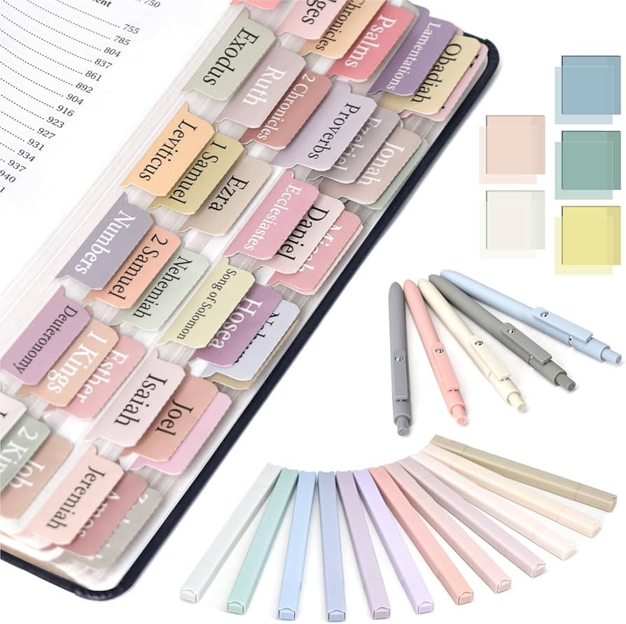 Aesthetic Bible Journaling Kit 23 Pcs, Bible Highlighters and Pens No Bleed, Big Capacity Pen Bag... | Amazon (US)