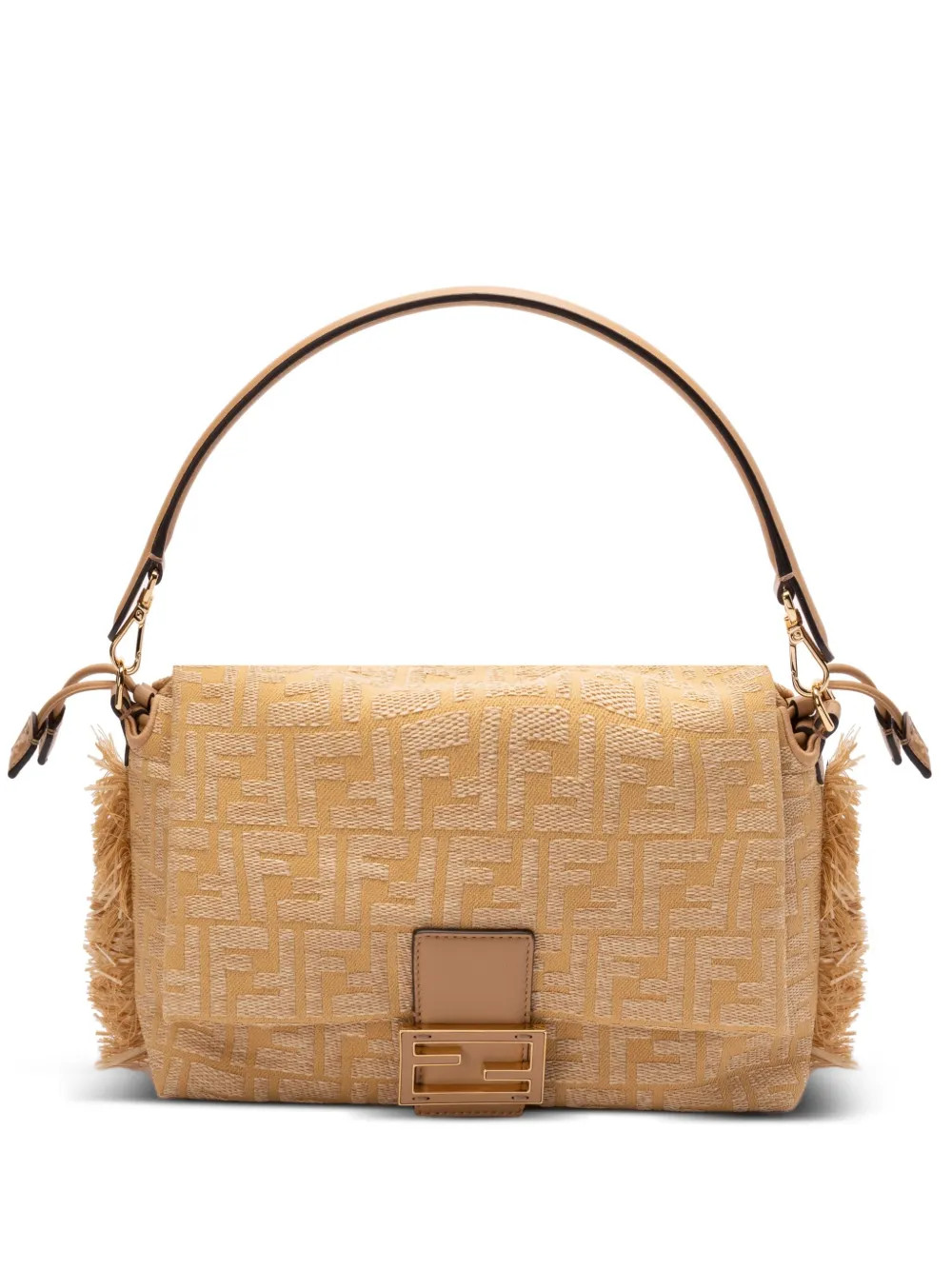 FENDI Zucca Mamma Fringed Canvas Shoulder Bag | Neutrals | FARFETCH | Farfetch Global