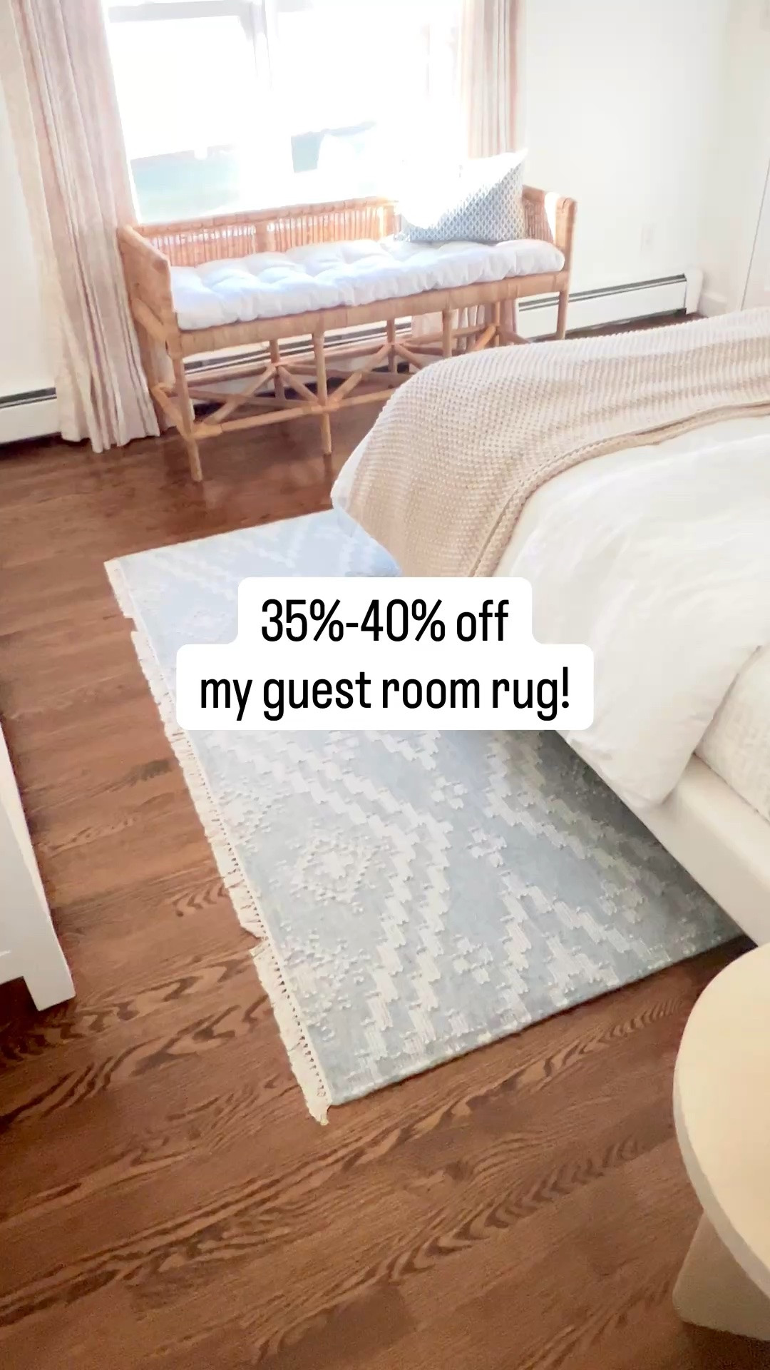 Early Labor Day sales are here! Several items in my guest room are on sale right now, including my rug & bench! 
—- 
coastal home decor, coastal style, coastal nightstands, light wood nightstands, round side tables, small side tables, coastal bedroom furniture, beach house bedroom decor, beach house furniture, neutral bedroom, bedroom ideas, upholstered bed, queen size bed, pottery barn beds, platform beds, guest room decor, linen duvet cover, amazon duvet cover, white duvet cover, amazon down comforter, white linen pillow shams, duvet set, white quilts, pottery barn quilts, coastal bedding, white bedding, bedroom bench, serena & lily sale, shore bench, rattan bench, entryway bench, blue rugs, coastal rugs, beach house rugs, bedroom rugs, blakely rug, blue & white rugs, 8x10 rugs, 9x12 rugs, 6x9 rugs, 11x14 rugs, runners, 3x5 rugs

#LTKSaleAlert #LTKHome