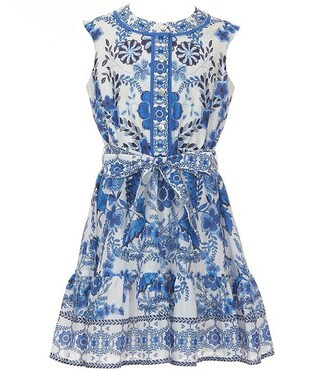 A Loves ABig Girls Button Front Floral Dress | Dillard's