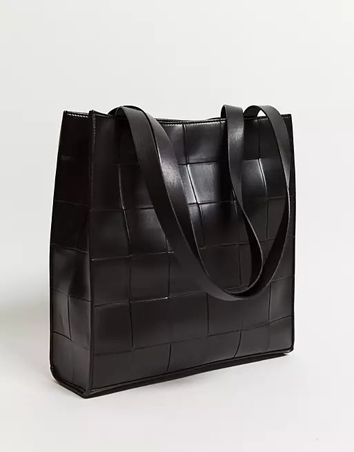 ASOS DESIGN shopper bag in black weave | ASOS | ASOS (Global)