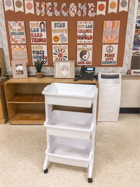3 tier white rolling cart under $20. Perfect for teachers, back to school, affordable classroom organization and decor. Found at target!!

#LTKU #LTKhome #LTKunder50