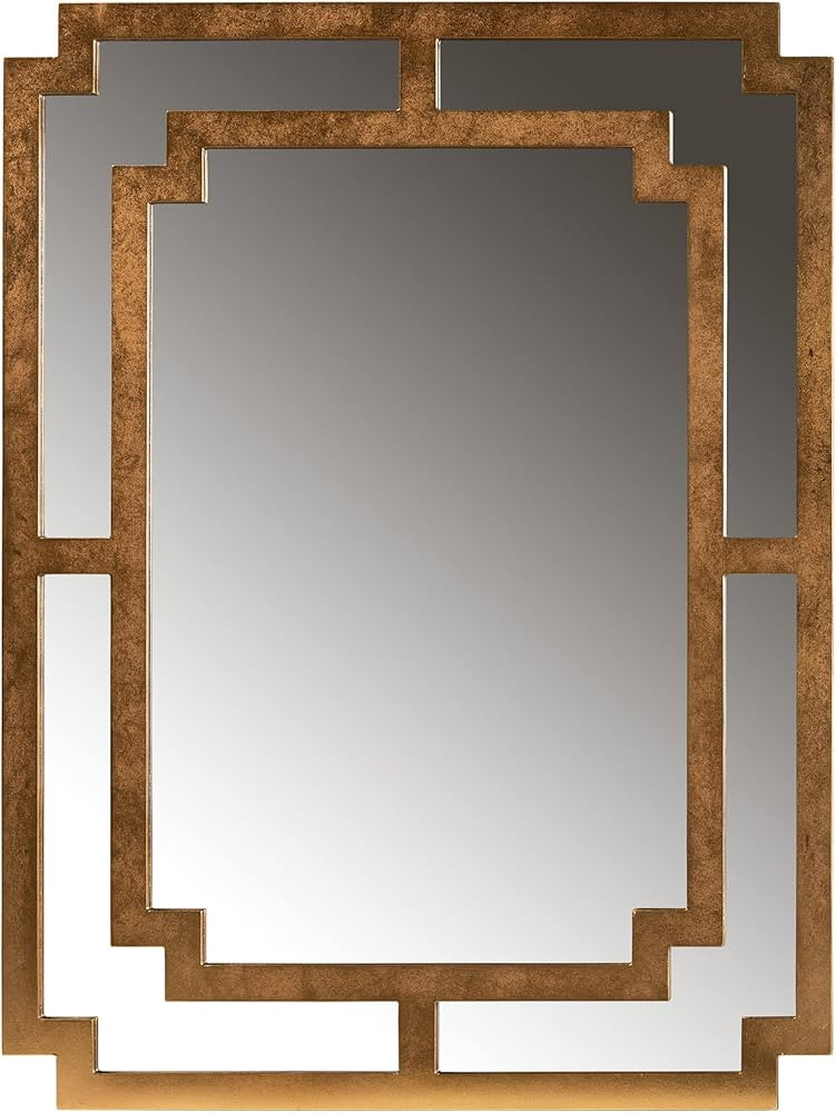 Baxton Studio Dayana, One Size, Antique Gold/Mirror | Amazon (US)