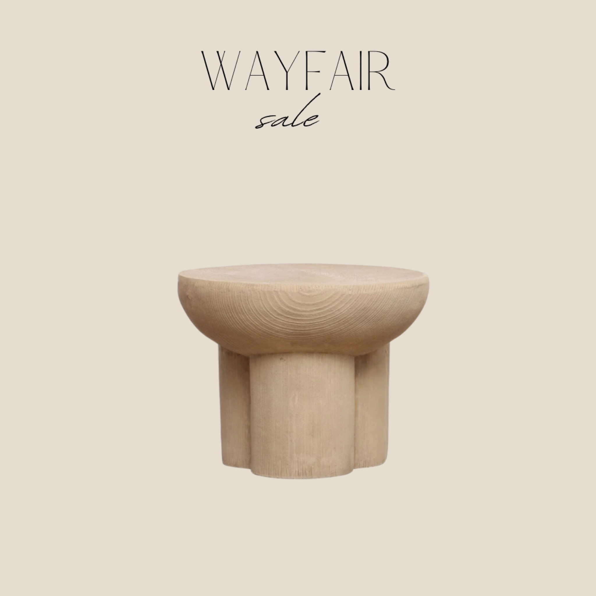 Wayfair sale earthy organic trendy side table home decor 

#LTKsalealert #LTKfindsunder100 #LTKhome