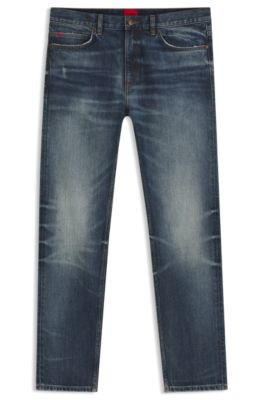 HUGO Blue slim-fit jeans in comfort-stretch denim - Blue Men's Jeans size 32/32 | Hugo Boss (US)
