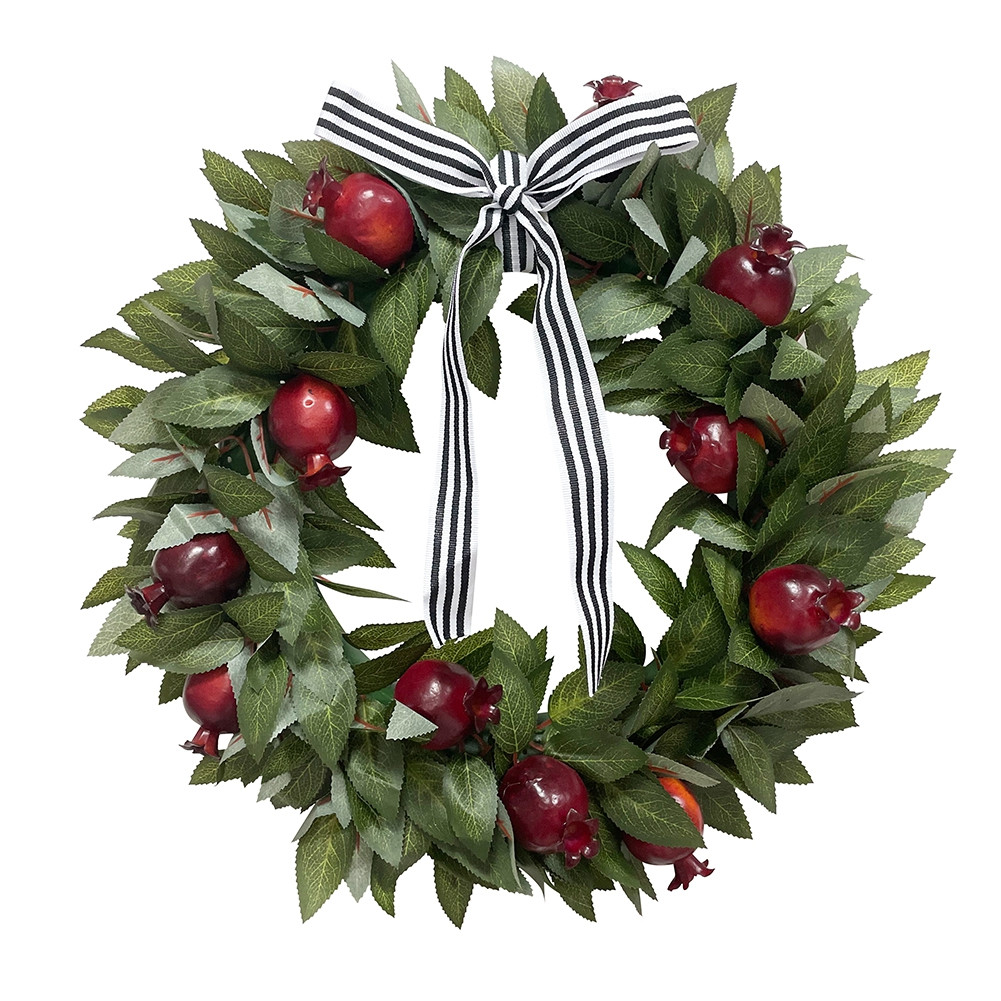 20 inch Fall Fruit Wreath for Front Door, Thanksgiving Wreath with Pomegranate for Harvest Indoor... | Walmart (US)