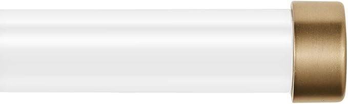 MODE Acrylic Collection Single Curtain Rod Set with Metal Endcaps - 6 ft Wide, Gold | Amazon (US)