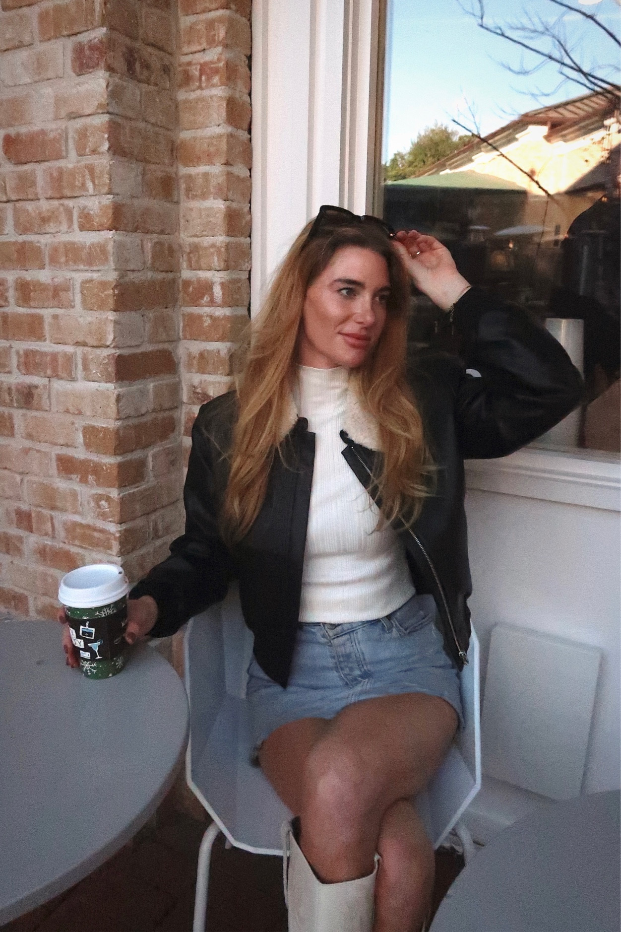 ideal winter jacket especially for California !! #leatherjacket #astrthelabel 