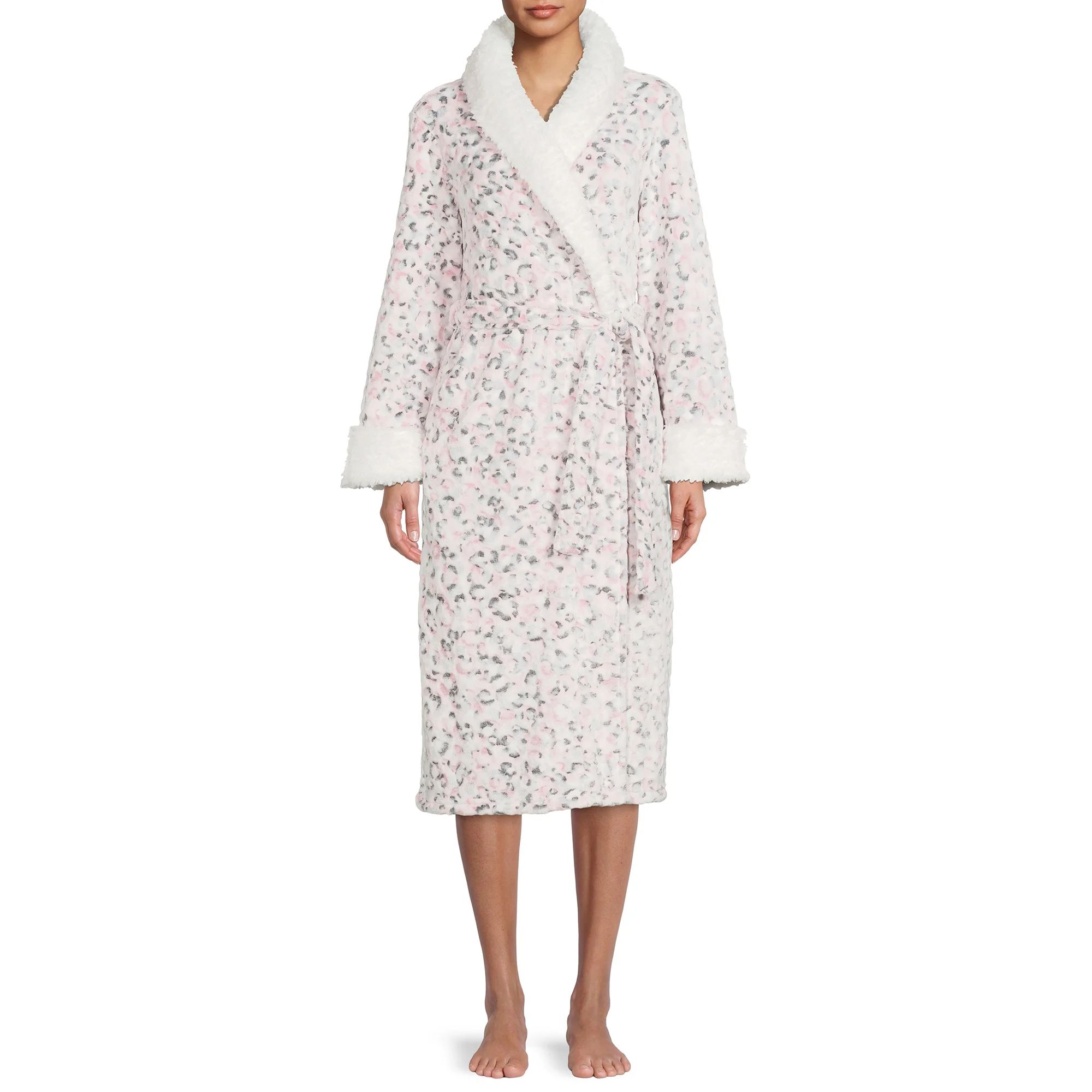 Secret Treasures Women’s and Women’s Plus Super Faux Mink Robe | Walmart (US)