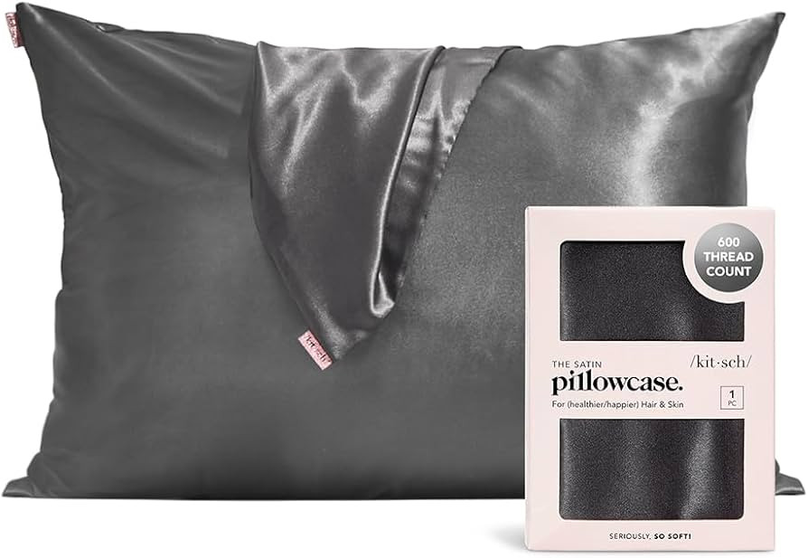 Kitsch Satin Pillowcase with Zipper for Hair & Skin - Softer Than Silk Pillow Cases, Smooth Pillo... | Amazon (US)
