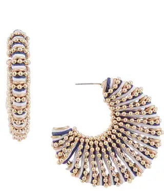 Southern Living Thread Wrapped Wide Hoop Earrings | Dillard's | Dillard's