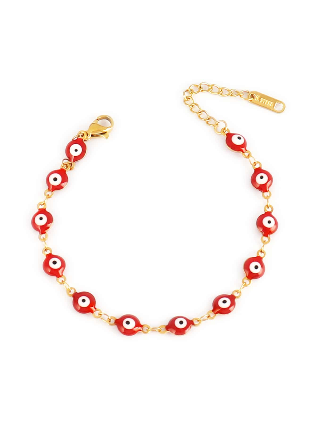 Stainless Steel Enamel Turkish Evil Eye Bracelets For Women Colorful Evil Eye Charms Bracelet Fem... | SHEIN