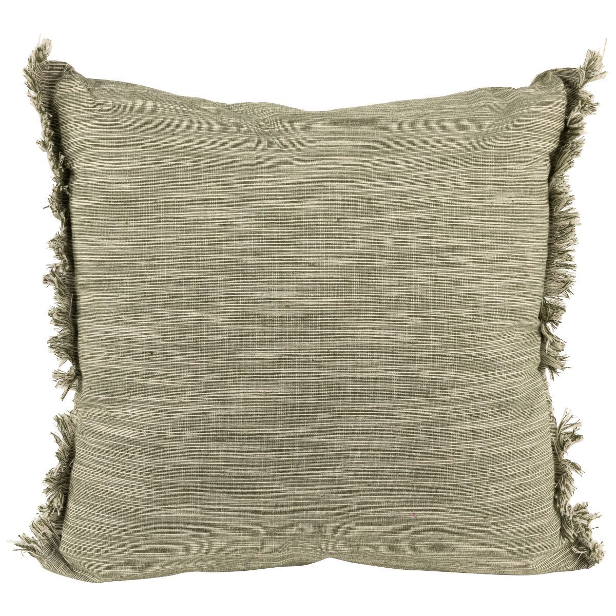 Northlight 15" Sage Green Square Throw Pillow with Fringe | Target