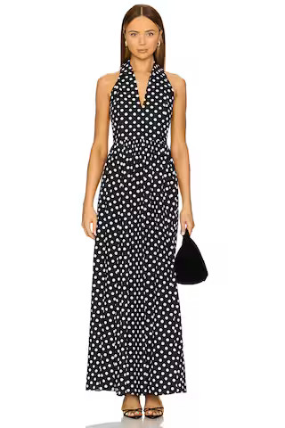 Aya Gown in Black & White Polka Dot | Revolve Clothing (Global)