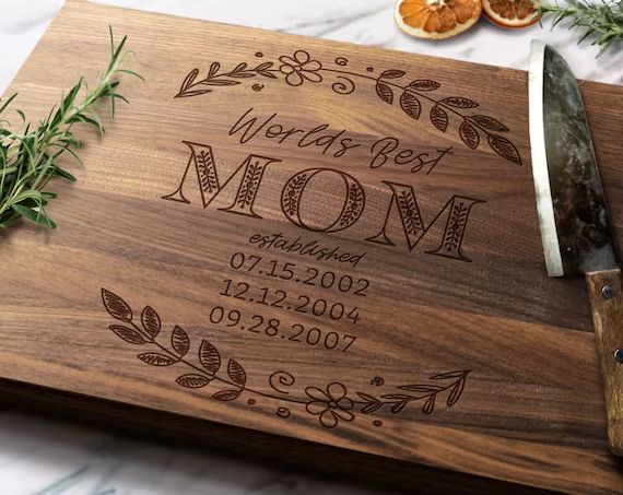 Mother's Day Cutting Board, Mother's Day Gift, Personalized Cutting Board, Mother's Day Gift, Gif... | Etsy (US)