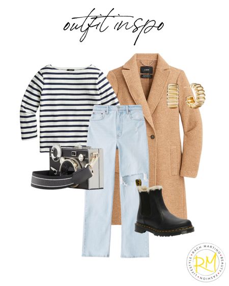 Easy winter outfit, ideas, striped shirt, outfit idea, wool jacket for winner 

#LTKsalealert #LTKunder50 #LTKstyletip