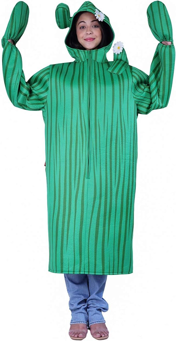 DSplay Unisex Cactus Adult Costume Women Green Plant Jumpsuit Costume | Amazon (US)