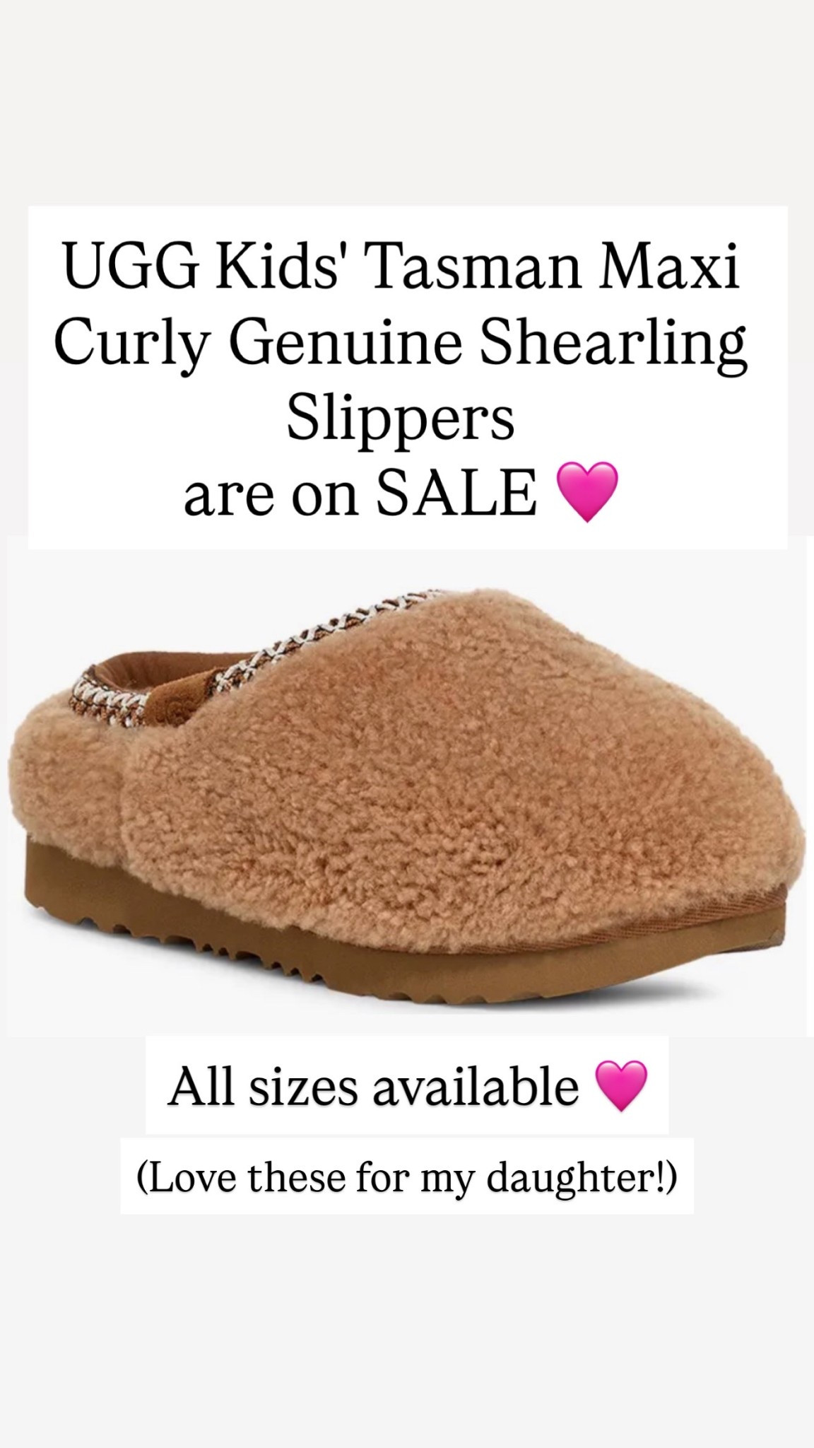 UGG KIDS TASMAN ARE ON SALE 🩷

#LTKKids #LTKSaleAlert