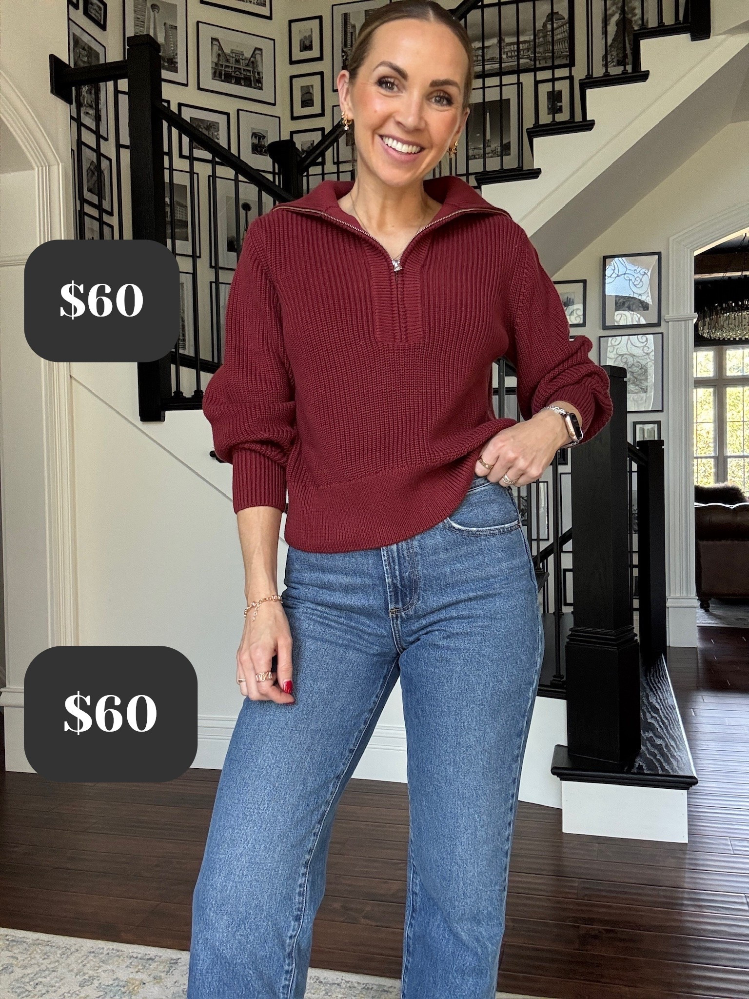 Loving this sweater for fall! @Quince has the highest quality pieces for affordable prices. I am in a small top and 26R jeans
