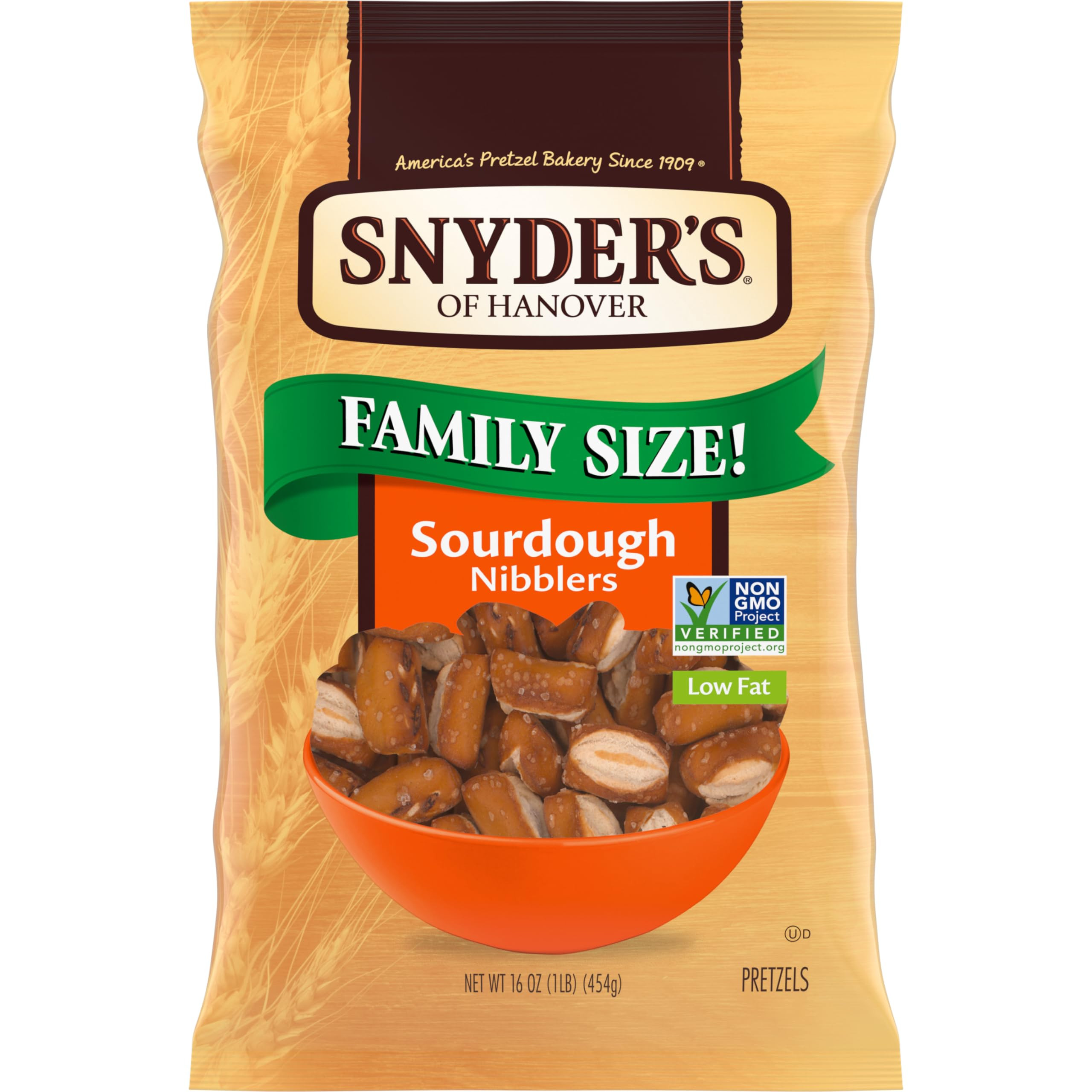 Snyder's of Hanover Pretzels, Sourdough Nibblers, Family Size 16 Oz Bag | Amazon (US)