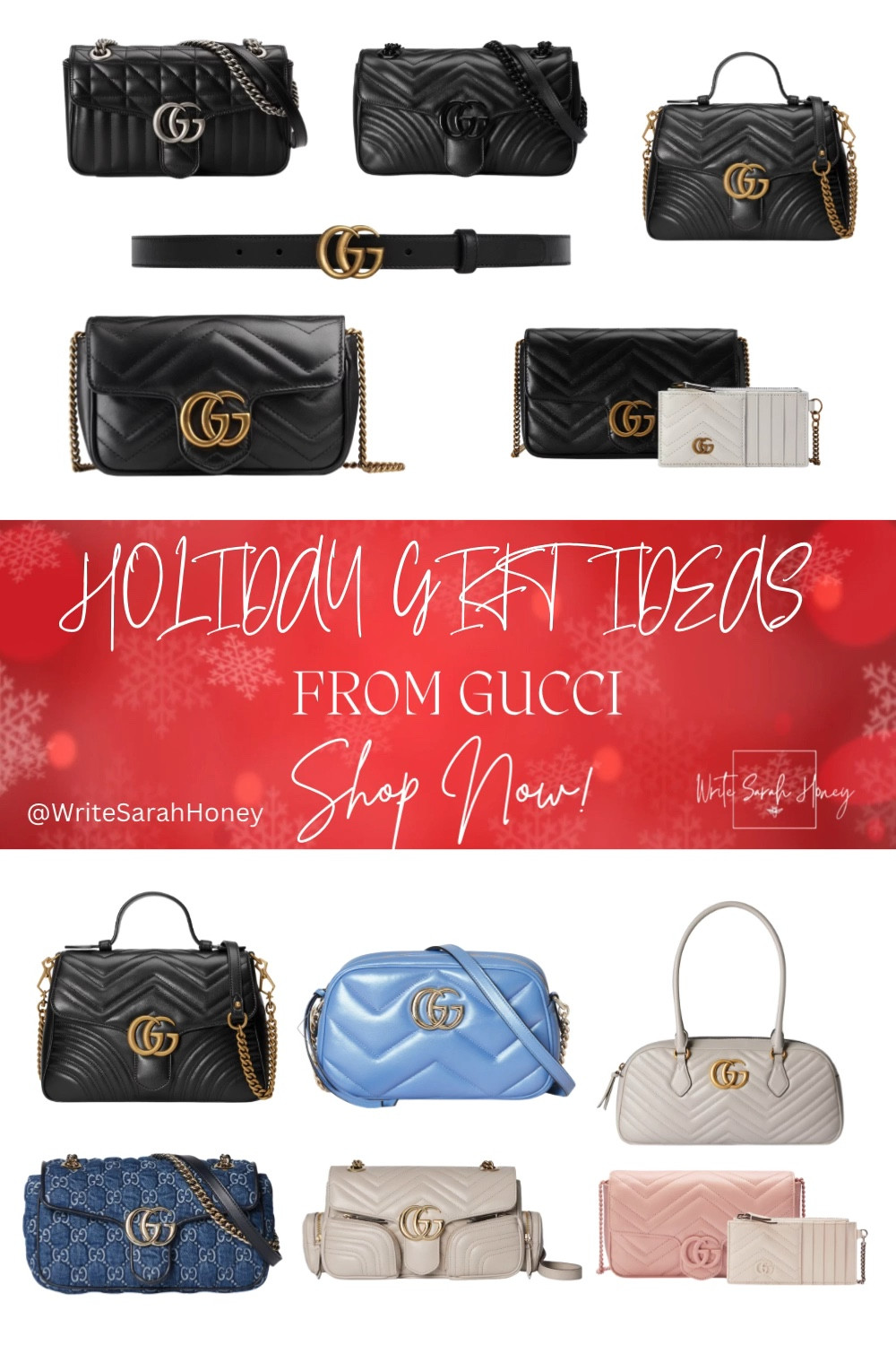 Find the Perfect Holiday Gift! Explore Our Gucci Holiday Gift Guide. Shop Now! 

#HolidayGiftGuide
#PerfectGiftIdeas
#GiftsForEveryone
#HolidayShoppingMadeEasy
#GiftInspiration
#BestGifts2024
#HolidayGifts
#GiftingSeason
#GucciStyle
#GucciGang
#GucciLove
#GucciVibes
#GucciFashion
#GucciLook
#GucciCollection
#GucciObsessed


#LTKHoliday #LTKGiftGuide #LTKItBag