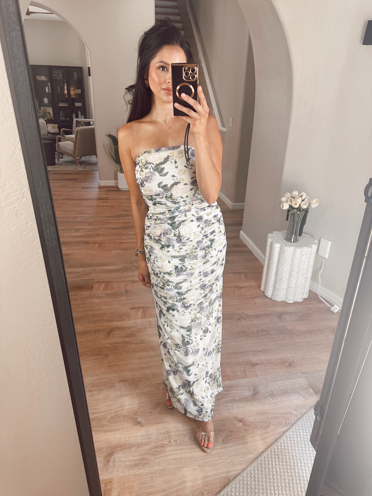 max studio mesh sleeveless maxi dress Aris Sleeveless Sheer Maxi Dress / Black/White | MESHKI