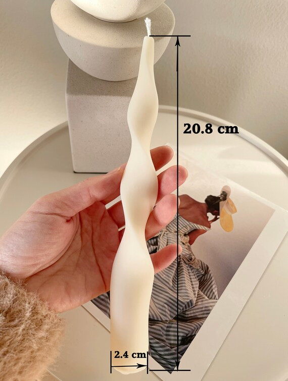 Twisted Candle, Taper Candle, Spiral Candle, Pillar Candle, Undyed Candle, Home Decor Candle, Swi... | Etsy (US)